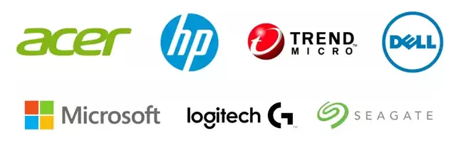 Acer | HP | Trend Micro | Dell | Microsoft | Logitech | Seagate
